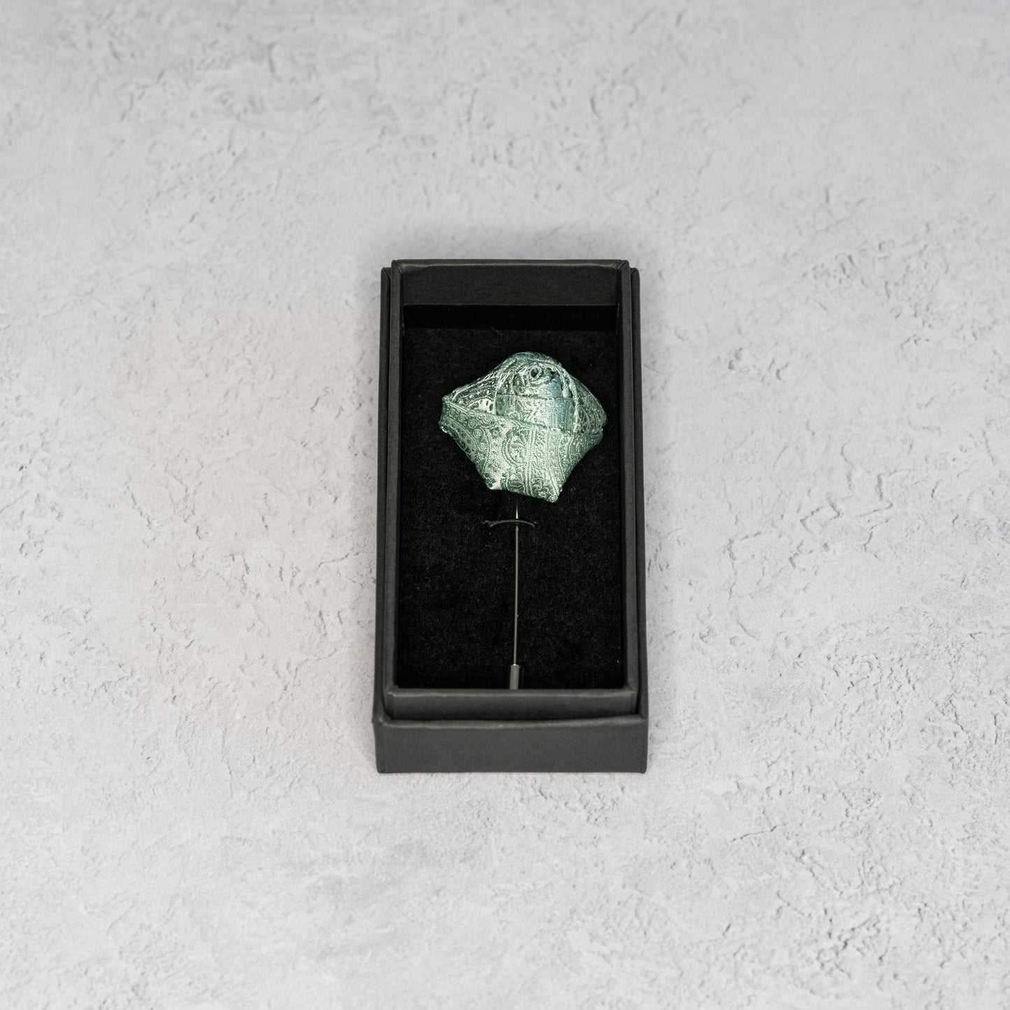 Sage Green Paisley Floral Lapel Pin