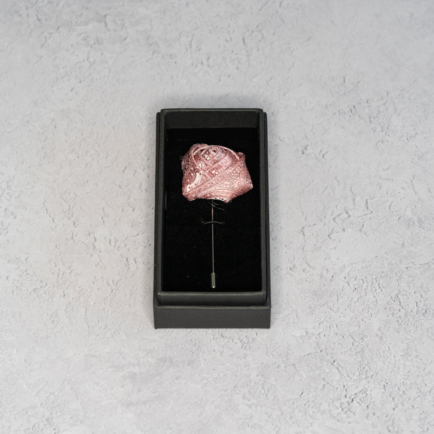 Dusty Pink Paisley Floral Lapel Pin