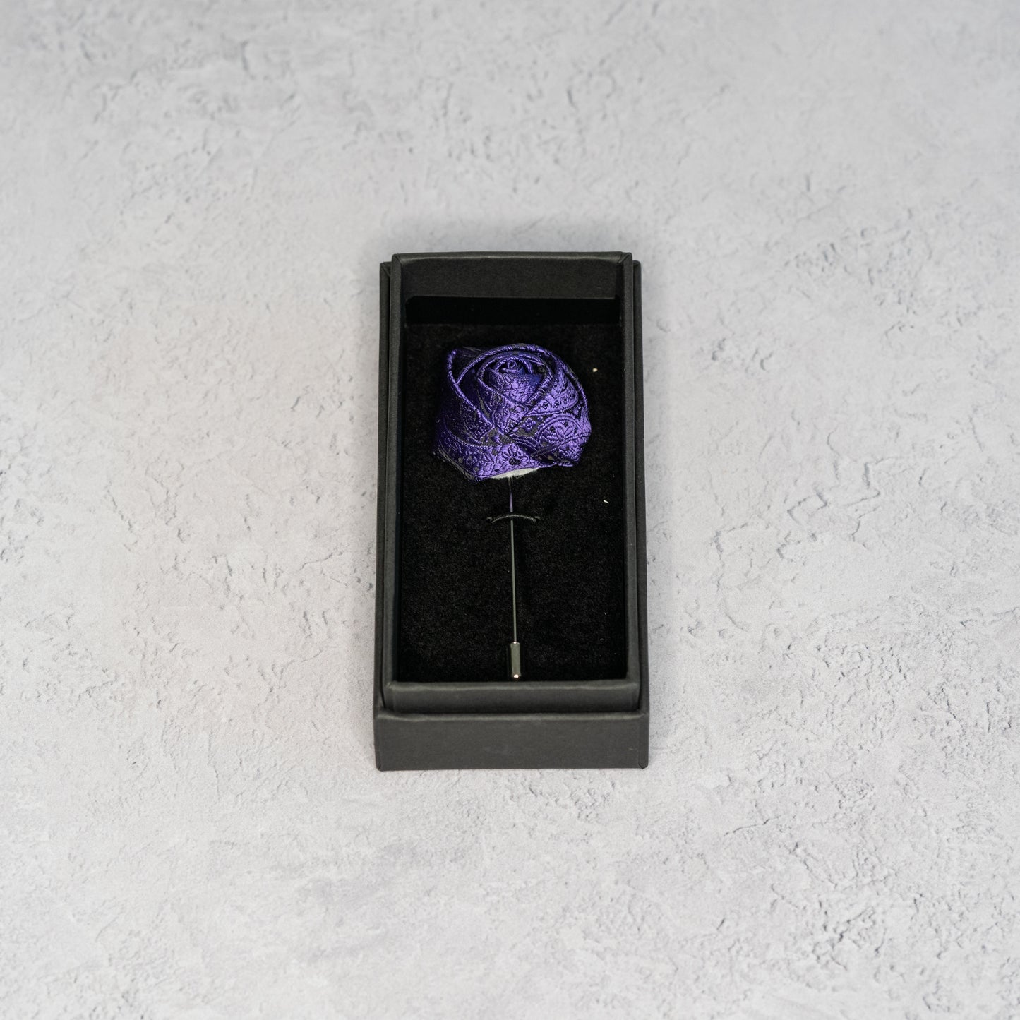 Cadbury Purple Paisley Floral Lapel Pin
