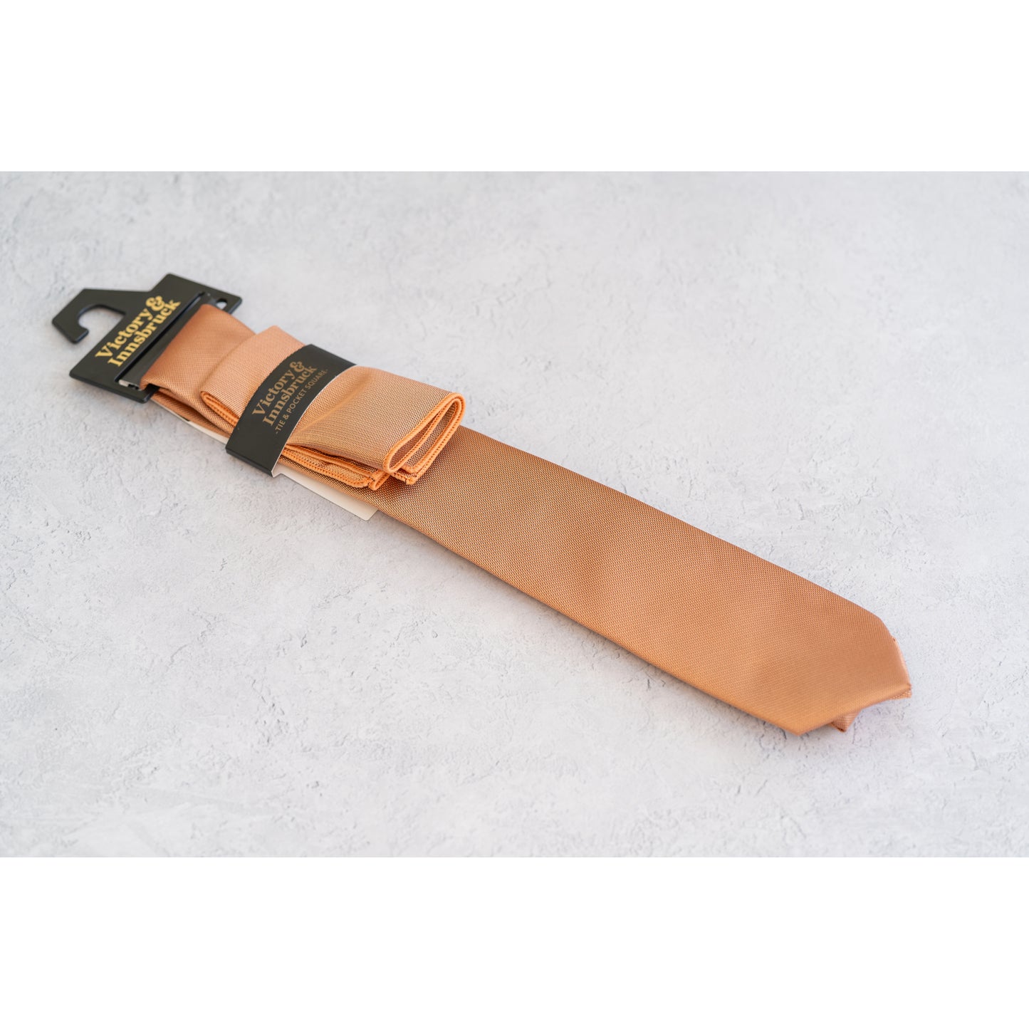 BURNT PEACH TEXTURED TIE SET