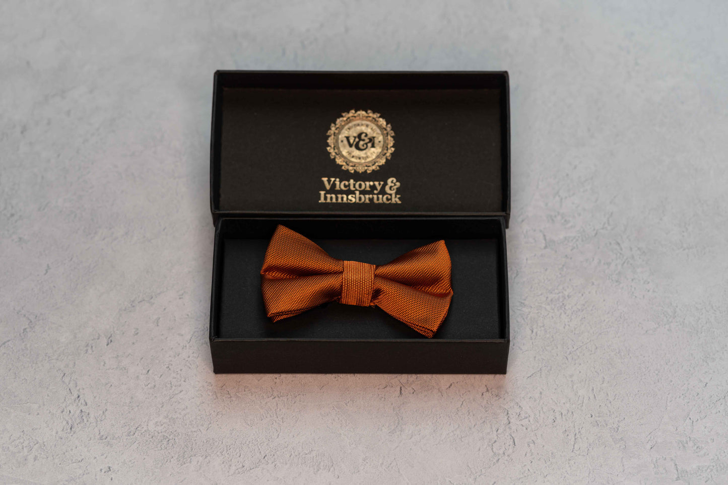 BOY'S BURNT ORANGE TEXTURED BOW TIE