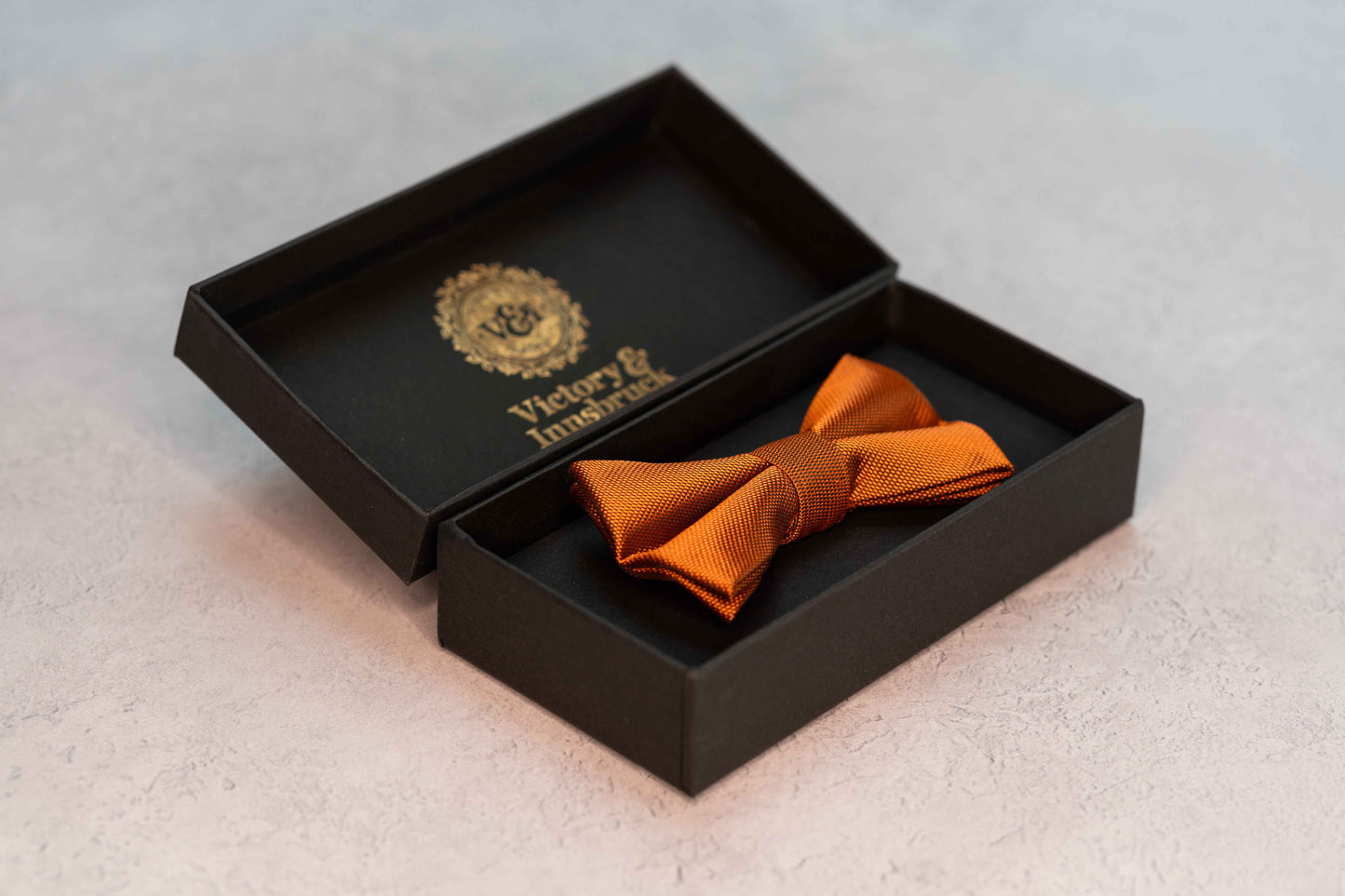 BOY'S BURNT ORANGE TEXTURED BOW TIE