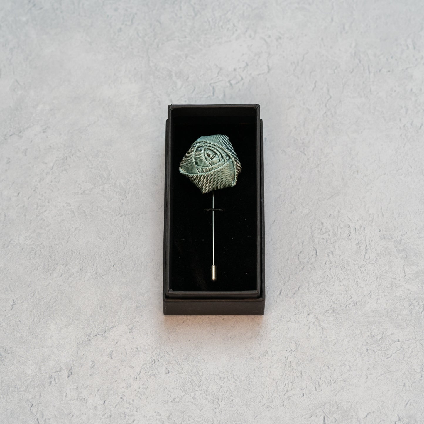Sage Green Textured Floral Lapel Pin