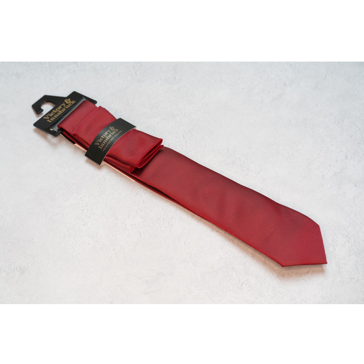 RED TEXTURED TIE SET