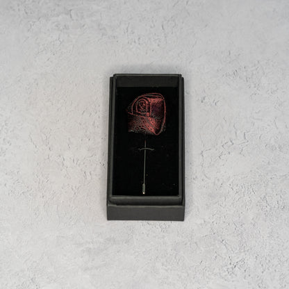 Burgundy Red Paisley Tie Box Set