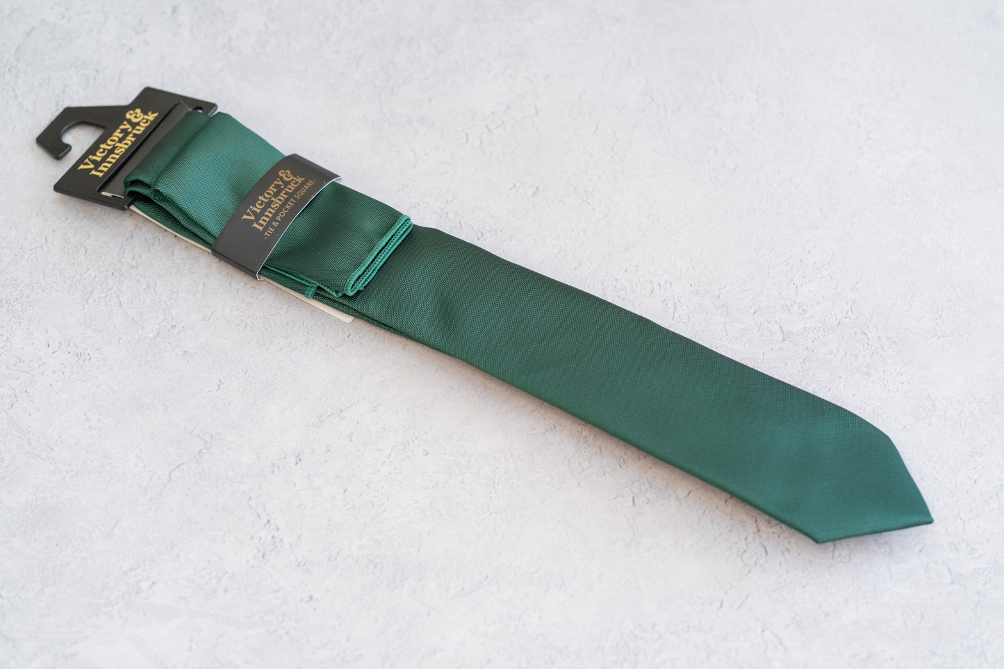 BOY'S EMERALD GREEN TEXTURED TIE & POCKET SQUARE