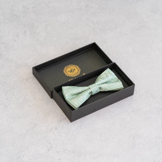 Sage Green Paisley Bow Tie