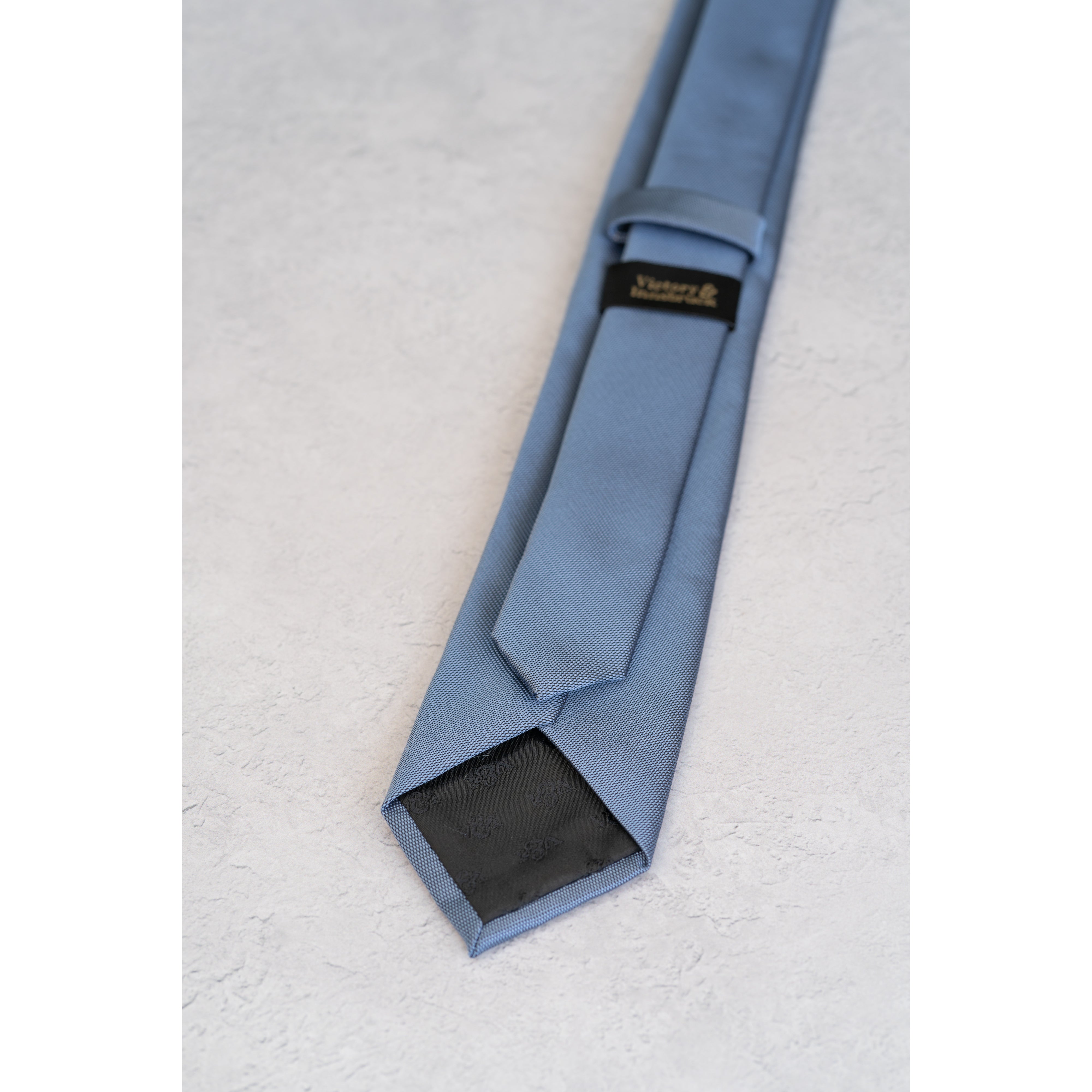 Slate Blue Textured Tie Set