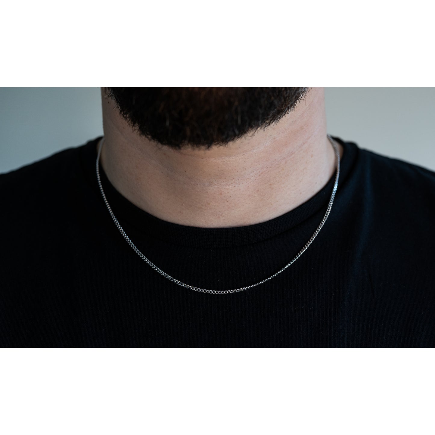 CUBAN X 2MM NECKLACE