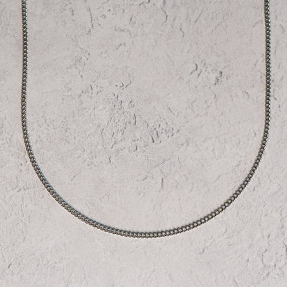 CUBAN X 2MM NECKLACE