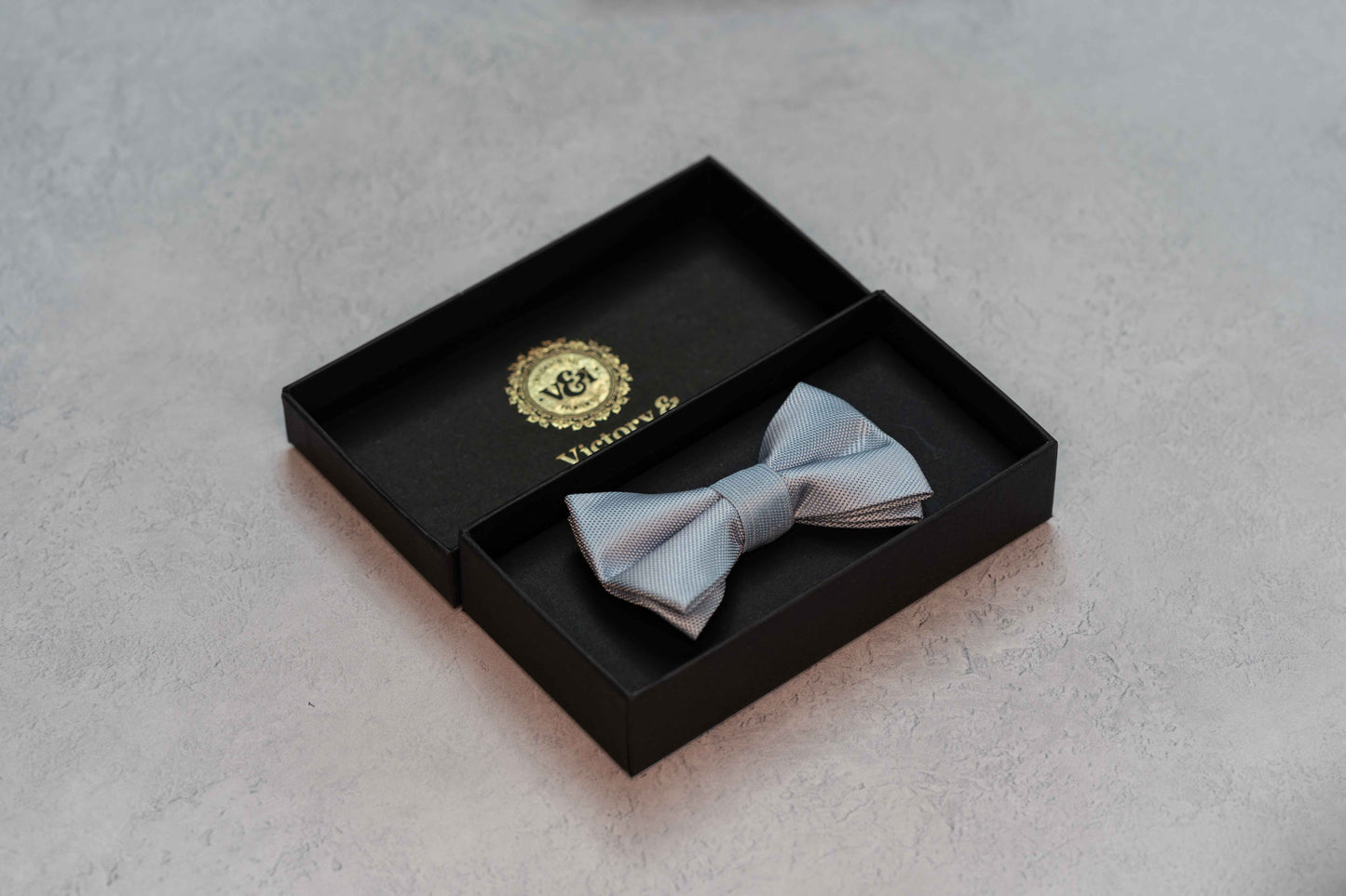 BOY'S DUSTY BLUE TEXTURED BOW TIE
