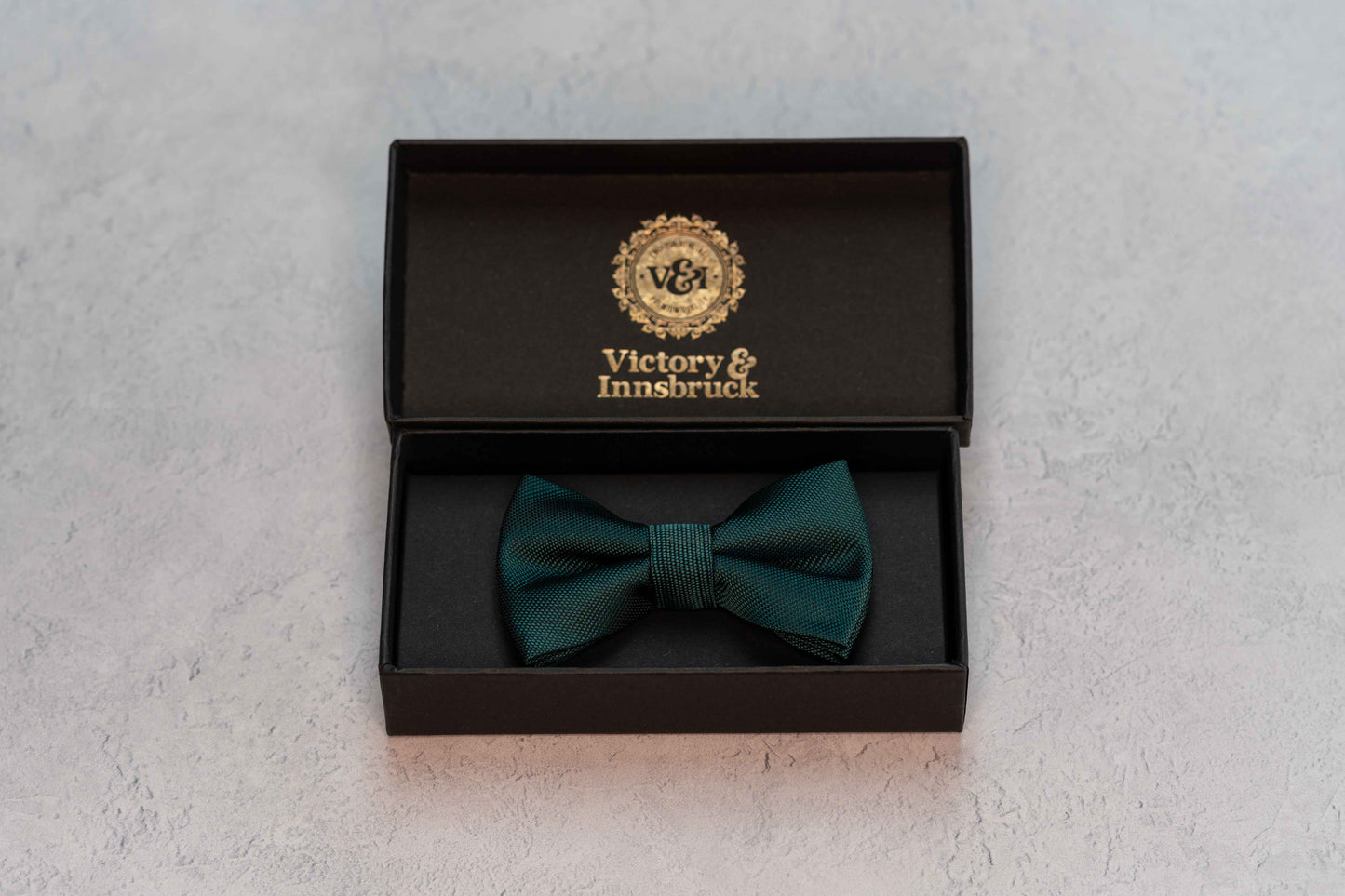 BOY'S PEACOCK GREEN TEXTURED BOW TIE