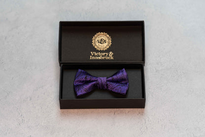 BOY'S CADBURY PURPLE PAISLEY BOW TIE