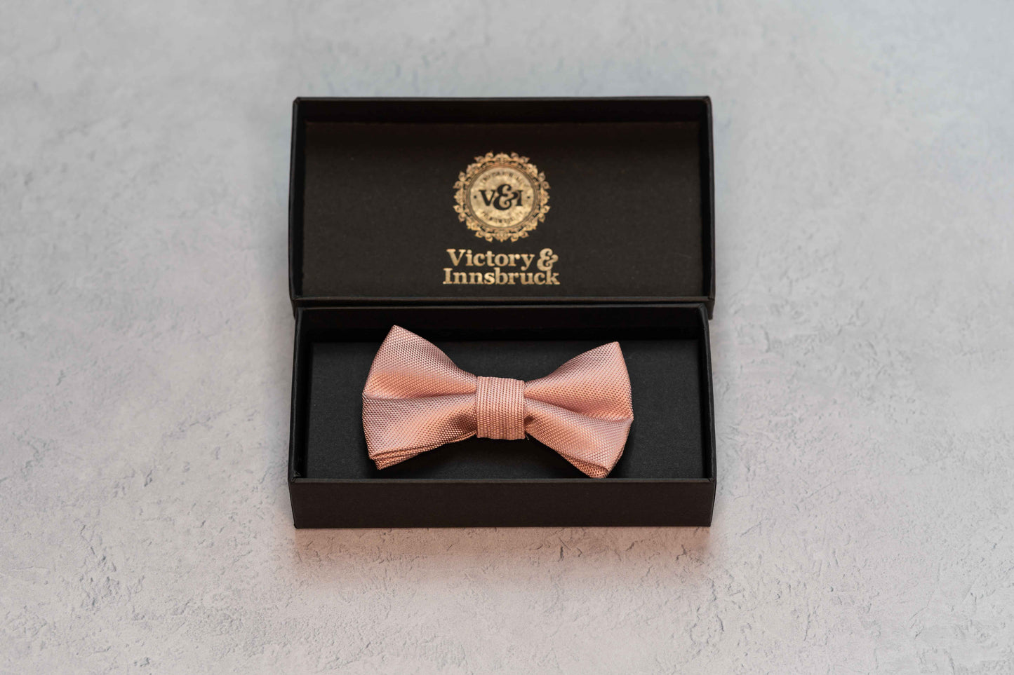 BOY'S BLUSH PINK TEXTURED BOW TIE