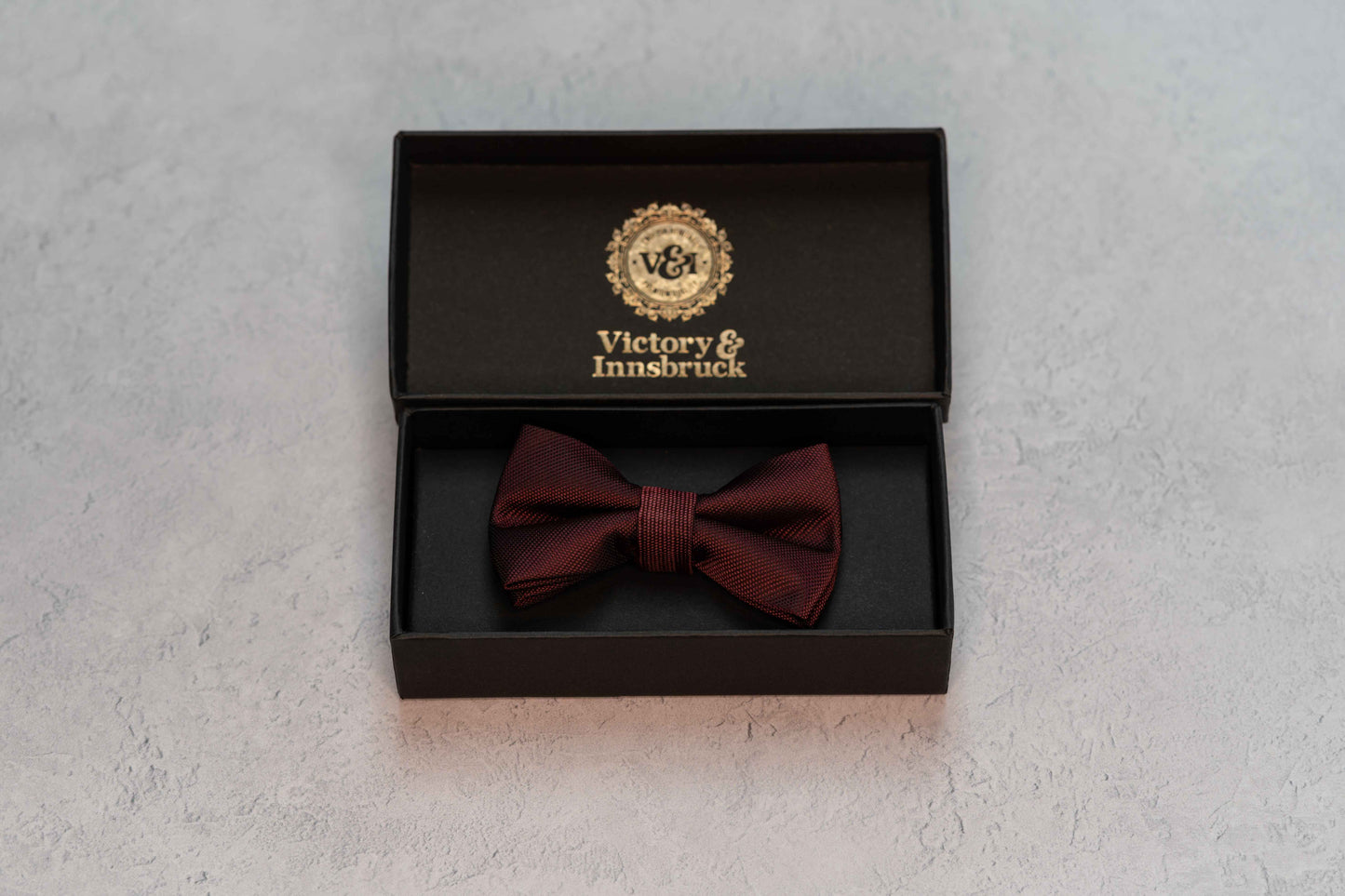BOY'S BURGUNDY RED TEXTURED BOW TIE