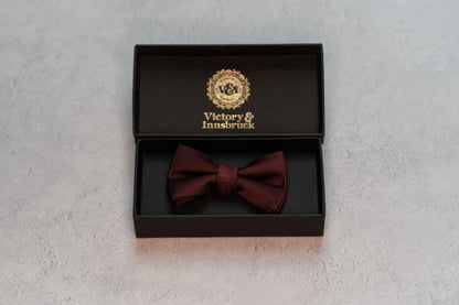 BOY'S BURGUNDY RED TEXTURED BOW TIE