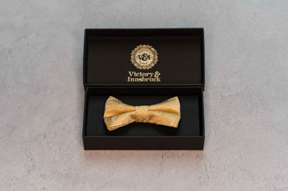 BOY'S CHAMPAGNE GOLD PAISLEY BOW TIE
