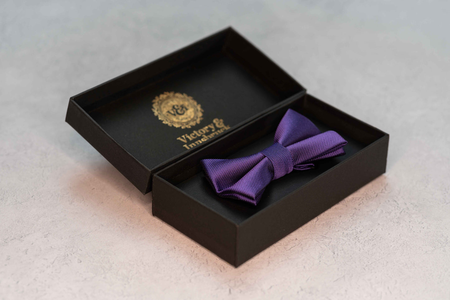BOY'S CADBURY PURPLE TEXTURED BOW TIE