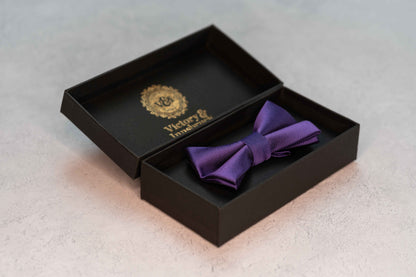 BOY'S CADBURY PURPLE TEXTURED BOW TIE