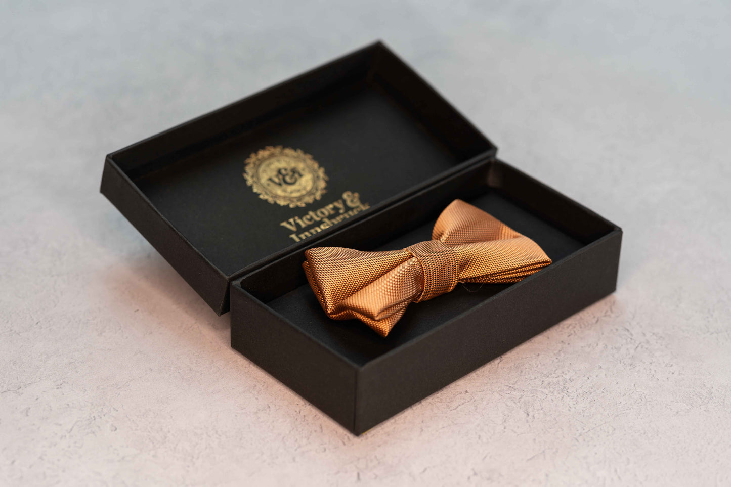 BOY'S BURNT PEACH TEXTURED BOW TIE