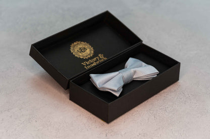 BOY'S DUSTY BLUE TEXTURED BOW TIE
