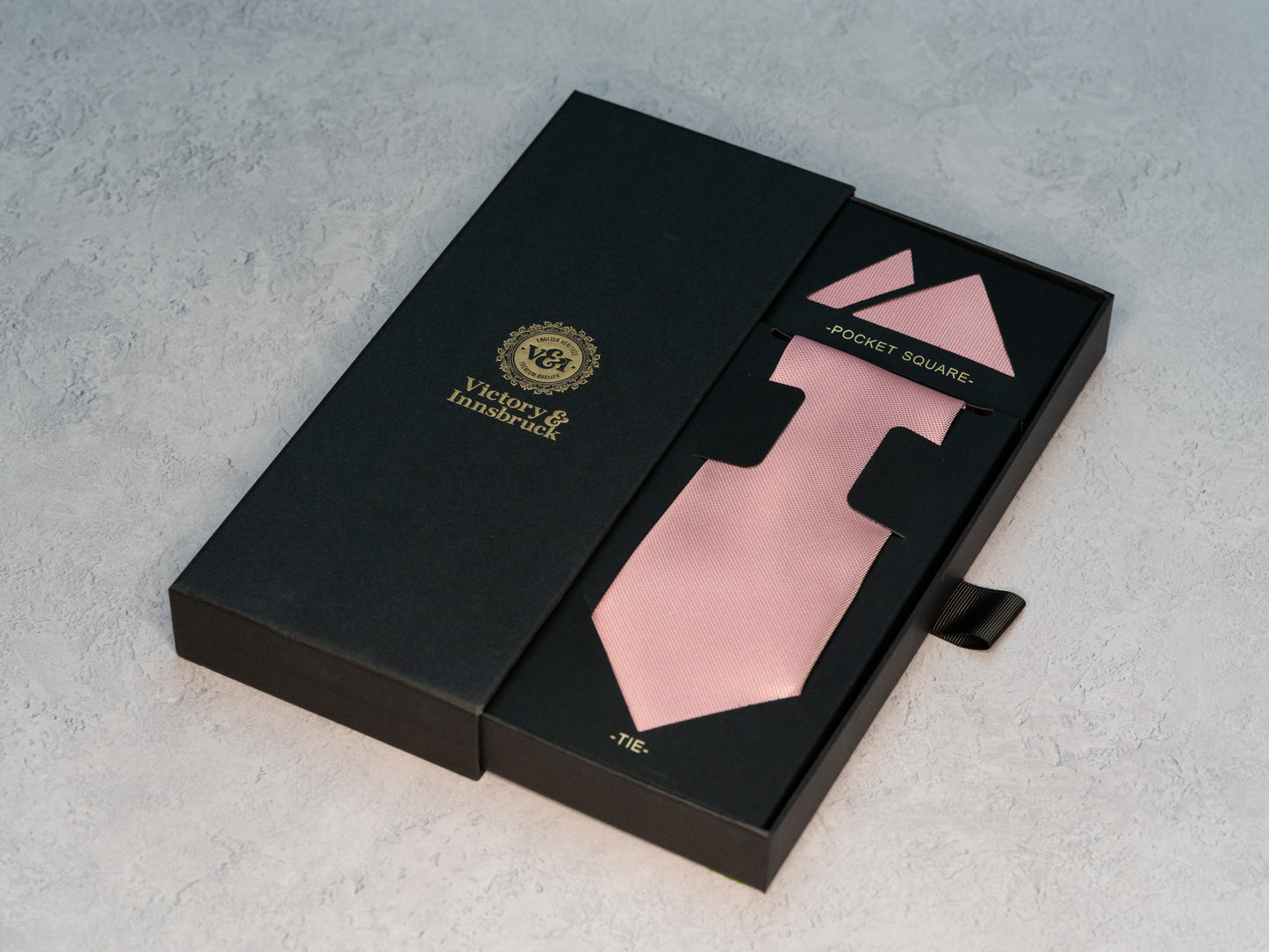 BOY'S DUSTY PINK TEXTURED TIE & POCKET SQUARE