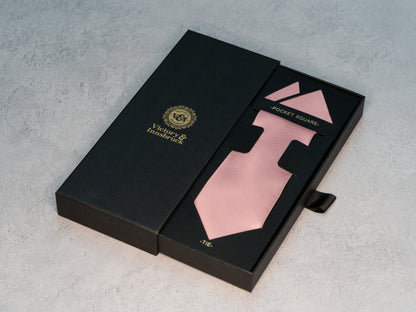 DUSTY PINK TEXTURED TIE SET