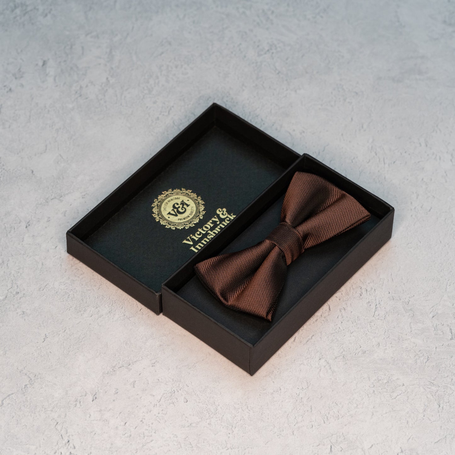 Chocolate Brown Textured Bow Tie