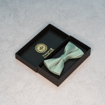 Sage Green Textured Bow Tie