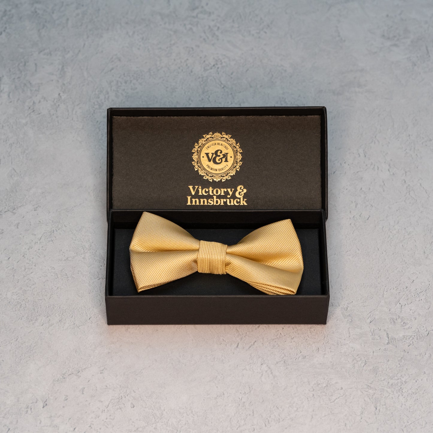 Champagne Gold Textured Bow Tie