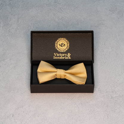 Champagne Gold Textured Bow Tie