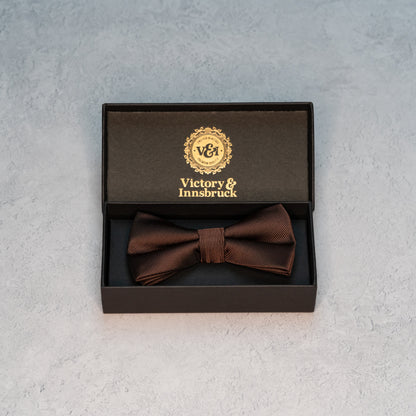 Chocolate Brown Textured Bow Tie