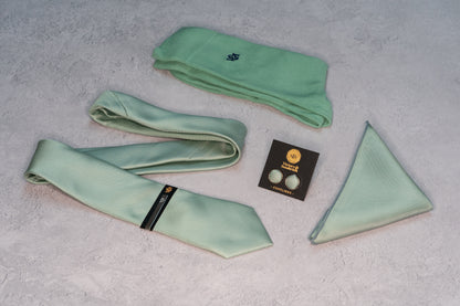 SAGE GREEN TEXTURED TIE SET
