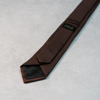 BOY'S CHOCOLATE BROWN TEXTURED TIE & POCKET SQUARE