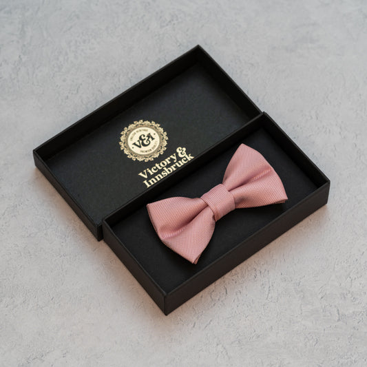 BOY'S DUSTY PINK TEXTURED BOW TIE