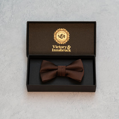 BOY'S CHOCOLATE BROWN TEXTURED BOW TIE