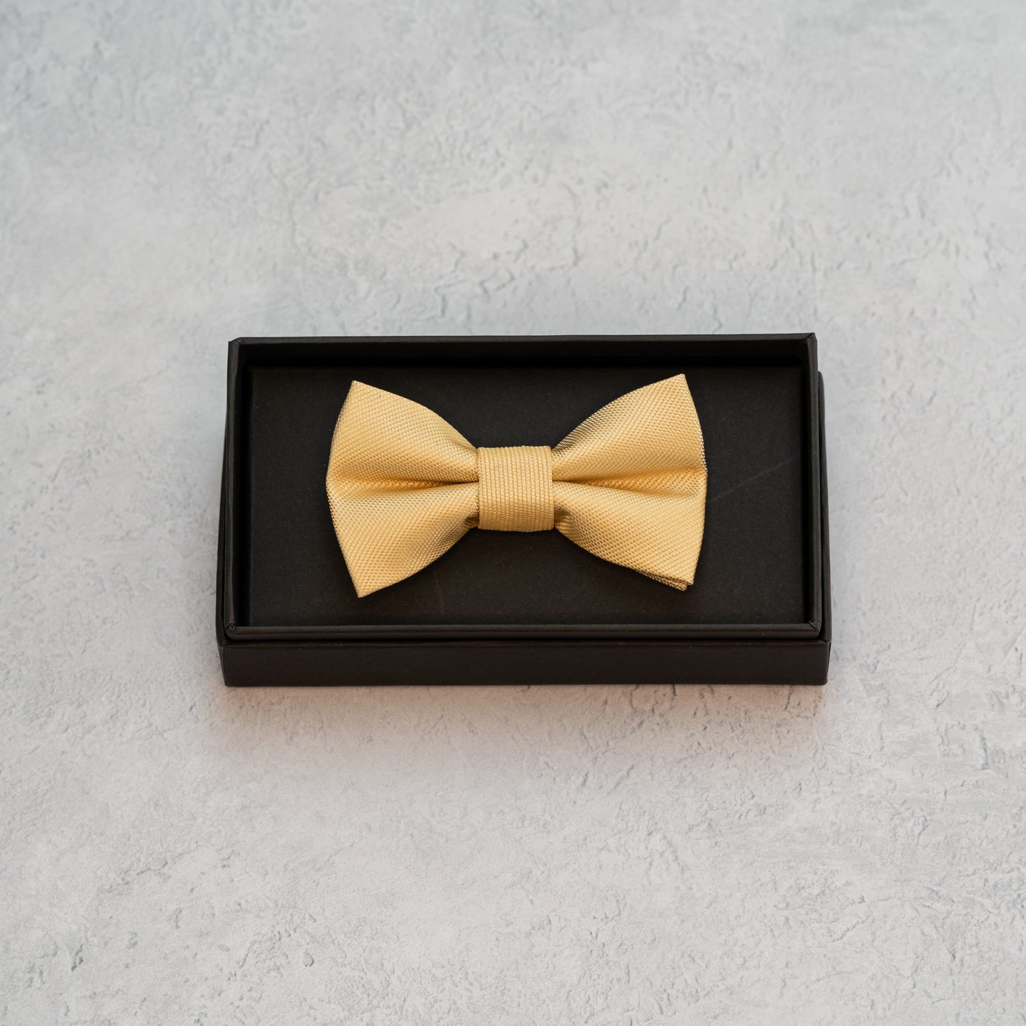 BOY'S CHAMPAGNE GOLD TEXTURED BOW TIE