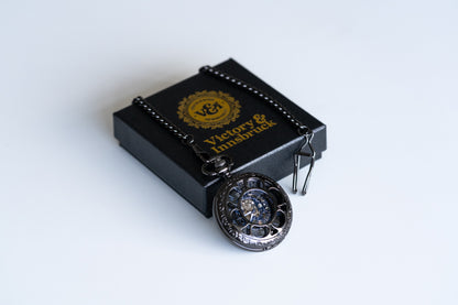 Steampunk Pocket Watch | Gunmetal | The Armstrong