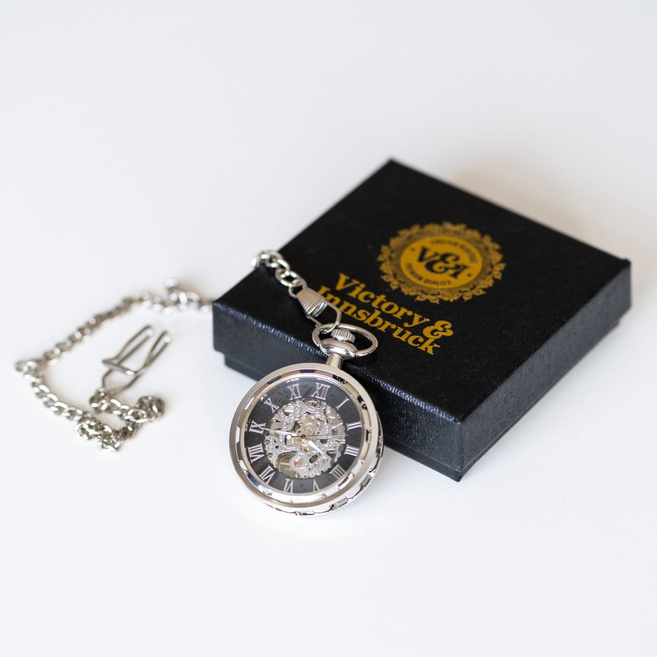 Skeleton Pocket Watch | Silver | The Collingwood so