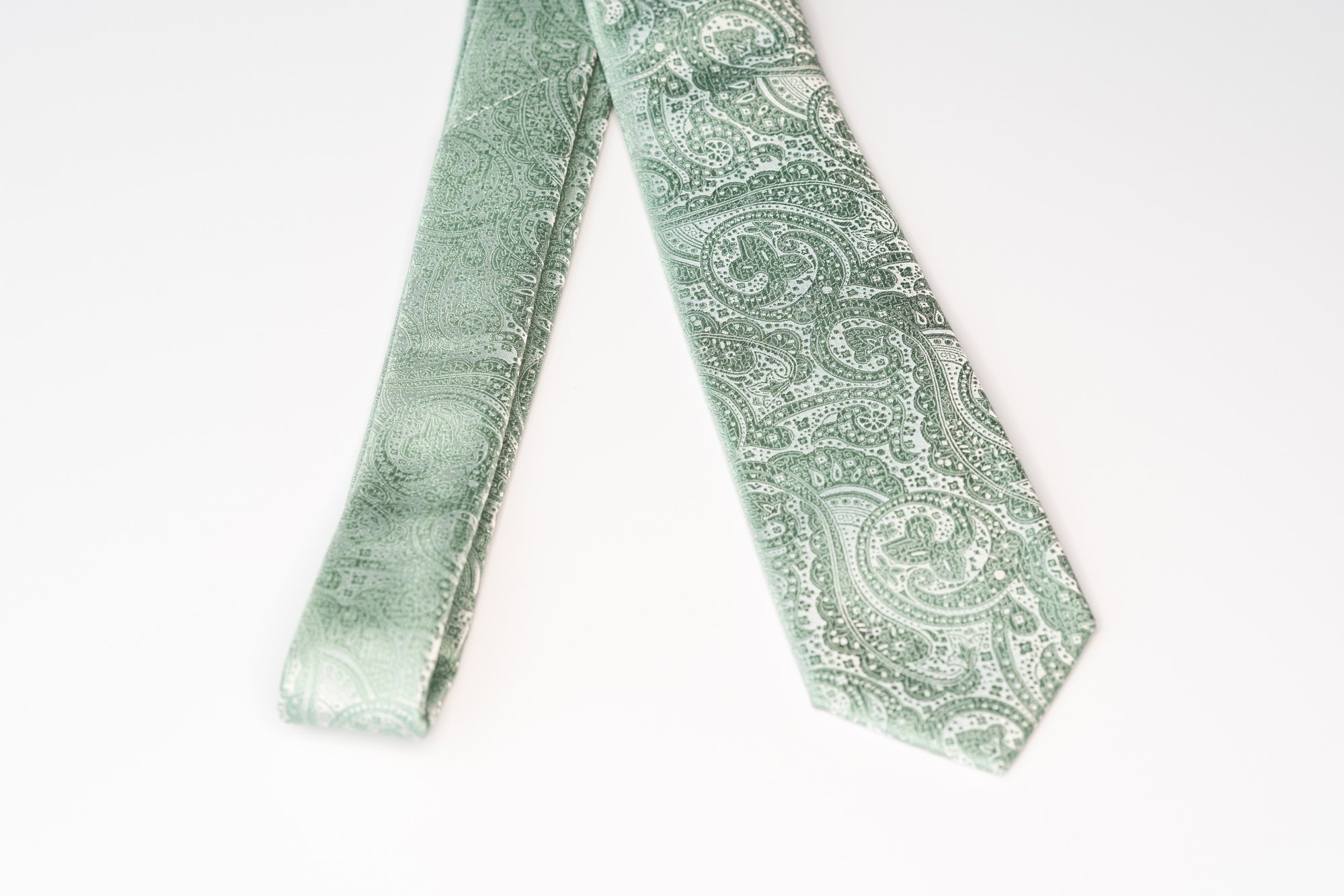 Sage Green Paisley Tie Box Set