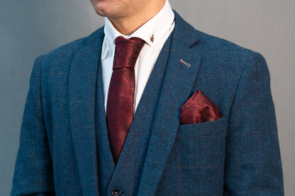 Burgundy Red Paisley Tie Gift Set