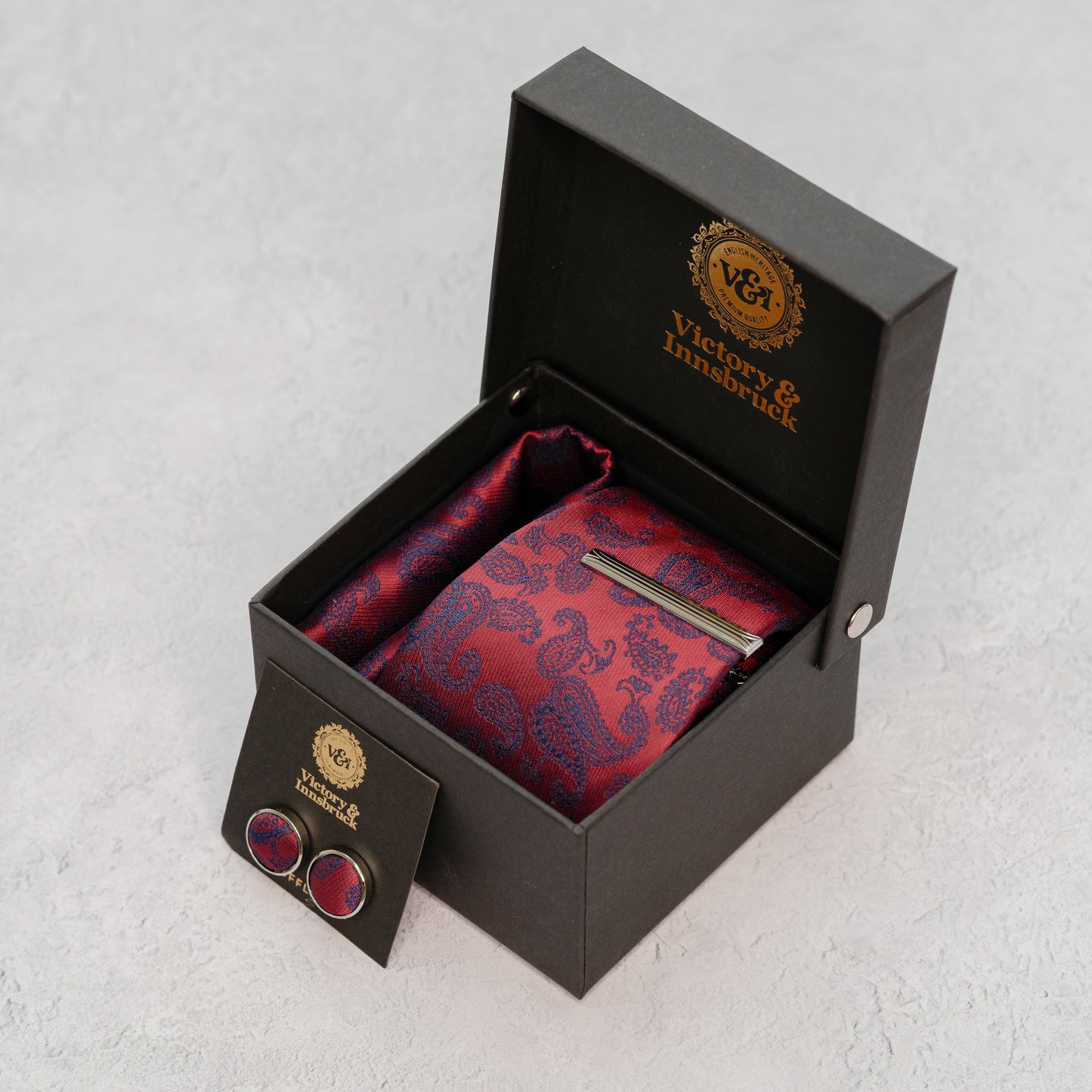 Signature Red Paisley Tie Box Set