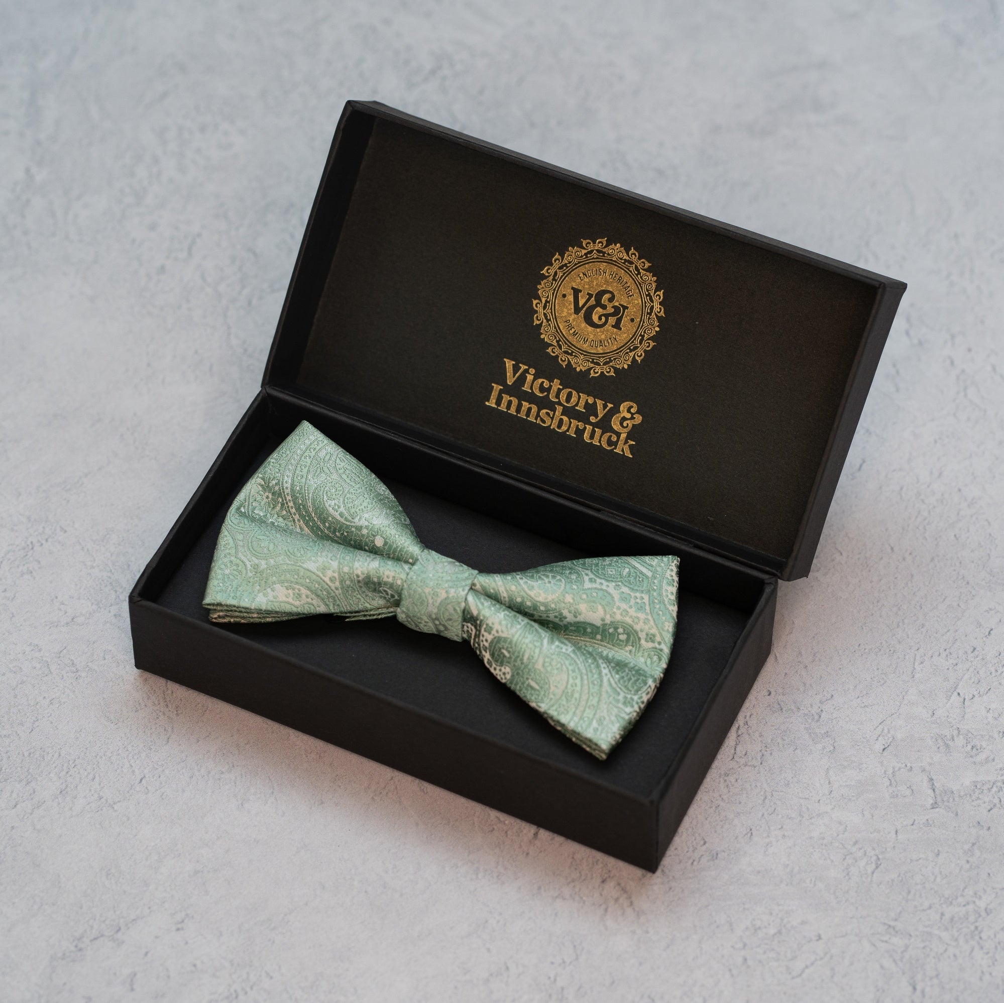 Sage Green Paisley Tie Gift Set