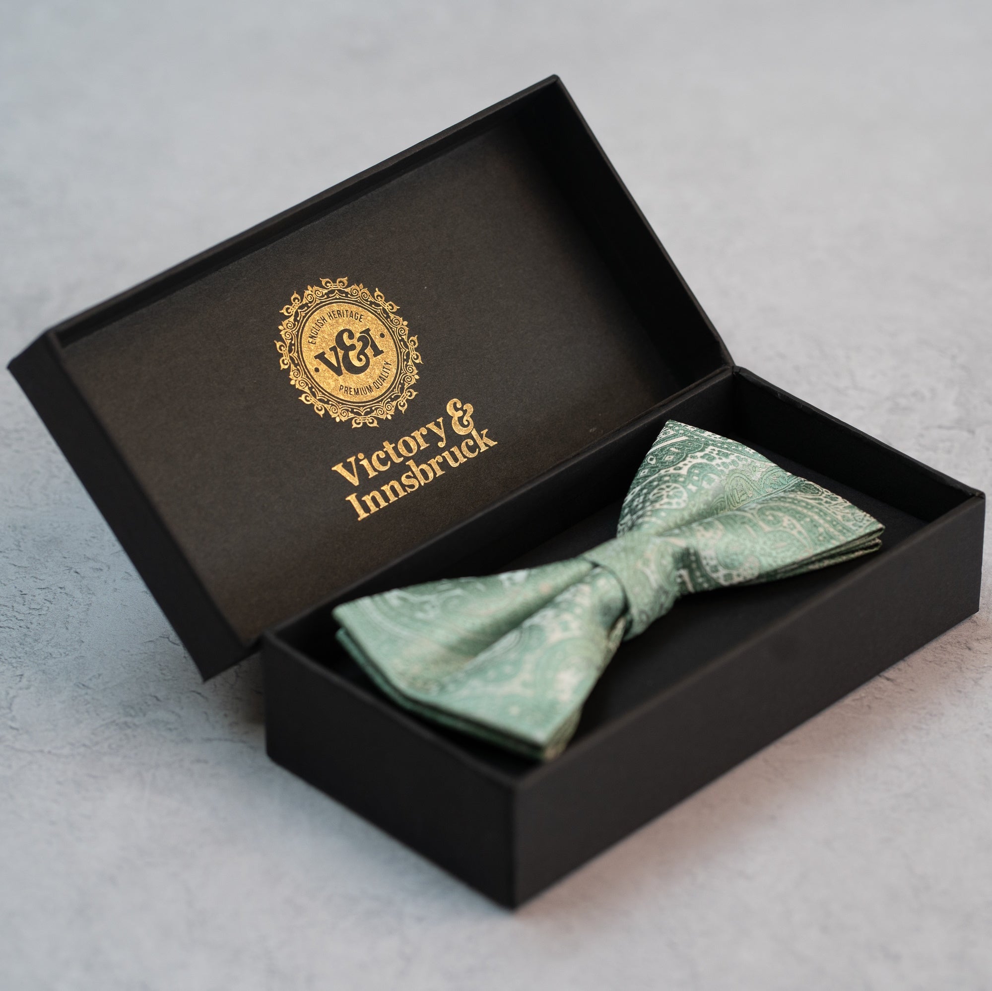 Sage Green Paisley Tie Gift Set