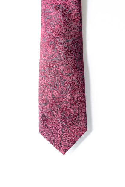 Burgundy Red Paisley Tie Gift Set