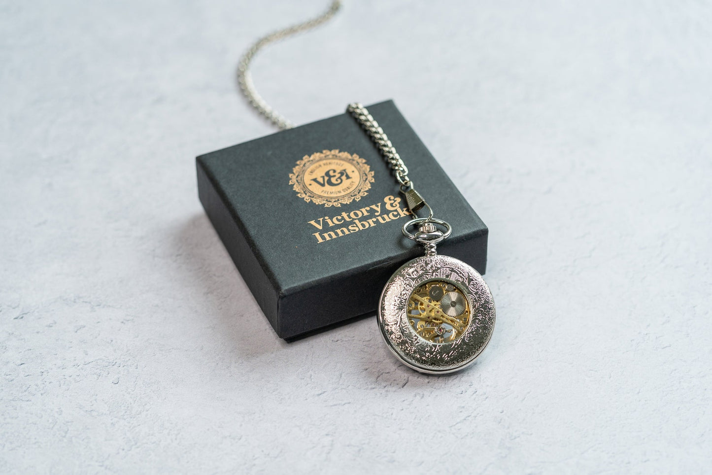 Steampunk Pocket Watch | Silver | The Milburn