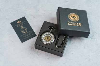The Milburn | Steampunk Pocket Watch | Silver